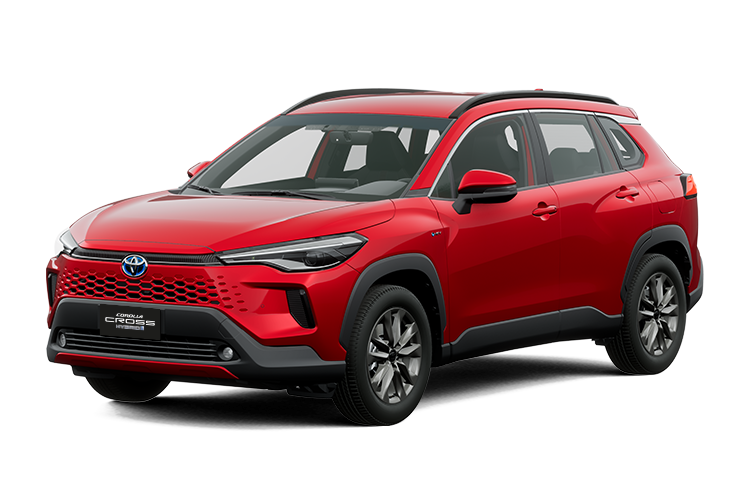 corolla cross rojo metalico